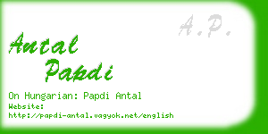 antal papdi business card